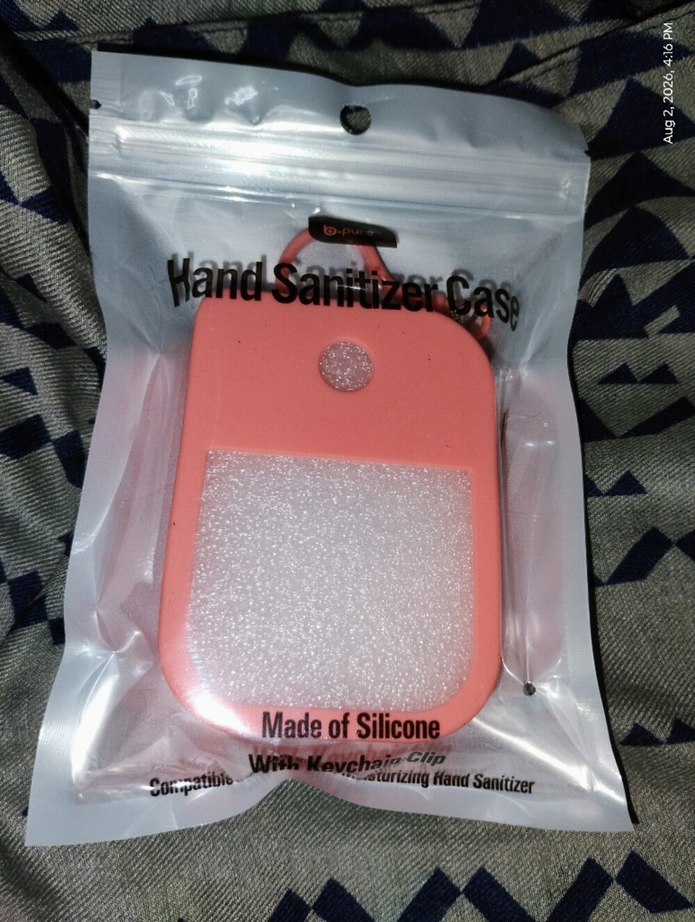 Silicone Hand Sanitizer Case + Keychain